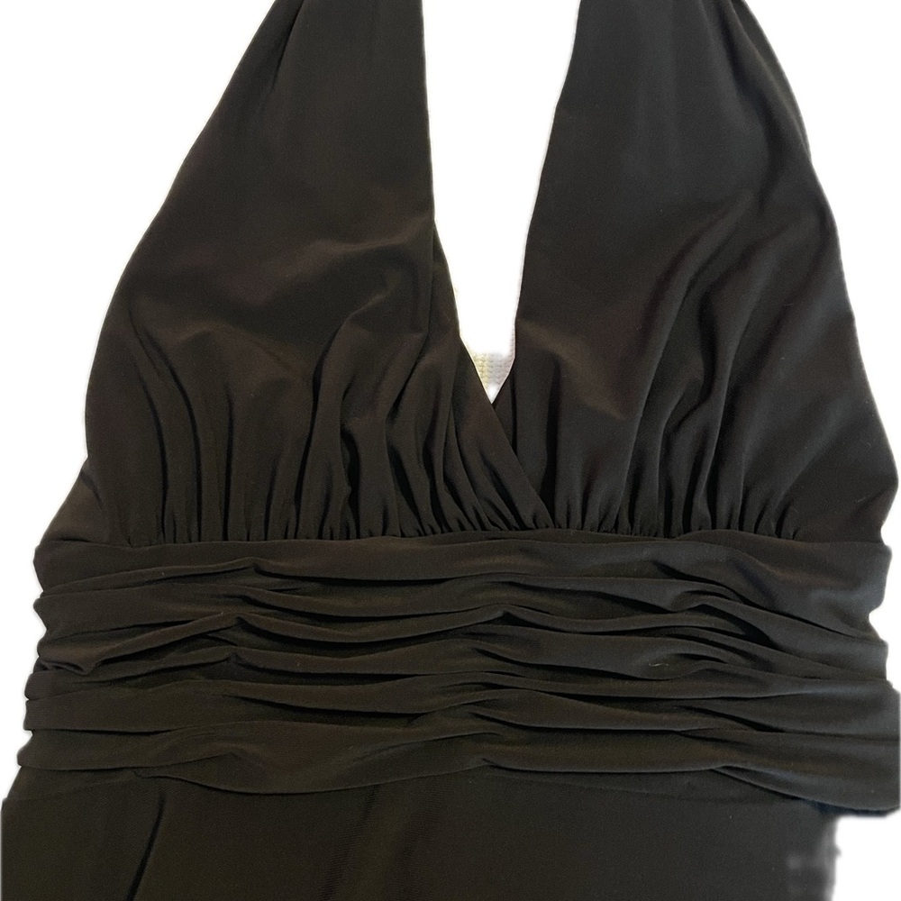 Elegant Black Halter Dress